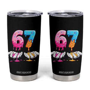Funny 67 Six Seven Ice Cream Drip Tumbler Cup Cool Meme 6 7 Funny Number Couple Matching Costume TS10 Black Print Your Wear