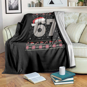 Funny Six Seven 6 7 Meme Ugly Christmas Throw Blanket Gen Alpha Slang TS10 Print Your Wear