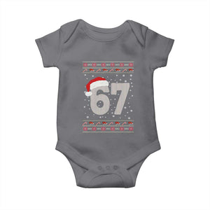 Funny Six Seven 6 7 Meme Ugly Christmas Baby Onesie Gen Alpha Slang TS10 Charcoal Print Your Wear
