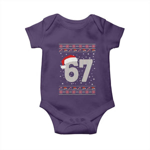 Funny Six Seven 6 7 Meme Ugly Christmas Baby Onesie Gen Alpha Slang TS10 Purple Print Your Wear