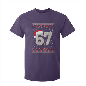 Funny Six Seven 6 7 Meme Ugly Christmas T Shirt For Kid Gen Alpha Slang TS10 Purple Print Your Wear