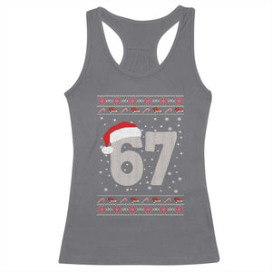 Funny Six Seven 6 7 Meme Ugly Christmas Racerback Tank Top Gen Alpha Slang TS10 Charcoal Print Your Wear