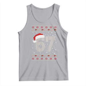 Funny Six Seven 6 7 Meme Ugly Christmas Tank Top Gen Alpha Slang TS10 Athletic Heather Print Your Wear