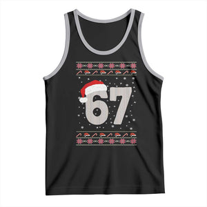 Funny Six Seven 6 7 Meme Ugly Christmas Tank Top Gen Alpha Slang TS10 Black Athletic Heather Print Your Wear