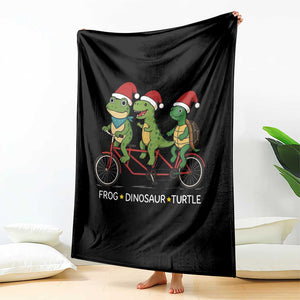 Subtle FDT Christmas Throw Blanket Frog Dinosaur Turtle Political Satire TS10 Print Your Wear