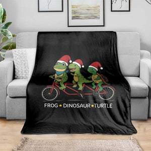 Subtle FDT Christmas Throw Blanket Frog Dinosaur Turtle Political Satire TS10 Print Your Wear