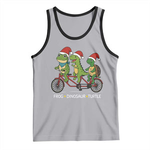 Subtle FDT Christmas Tank Top Frog Dinosaur Turtle Political Satire TS10 Athletic Heather Black Print Your Wear