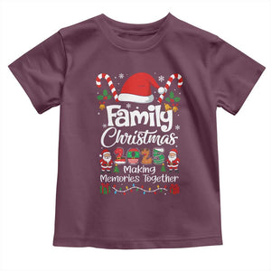 Family Christmas 2025 Toddler T Shirt Matching Xmas Squad Santa TS10 Maroon Print Your Wear