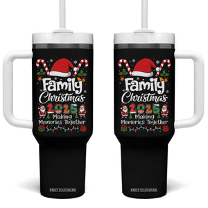 Family Christmas 2025 Tumbler With Handle Matching Xmas Squad Santa TS10 One Size: 40 oz Black Print Your Wear