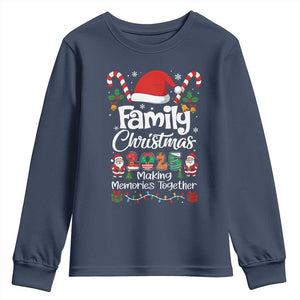Family Christmas 2025 Youth Sweatshirt Matching Xmas Squad Santa TS10 Navy Print Your Wear