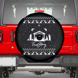 Nativity Scene Christmas Spare Tire Cover Christian True Story Jesus Birth Ugly Xmas TS10 Black Print Your Wear