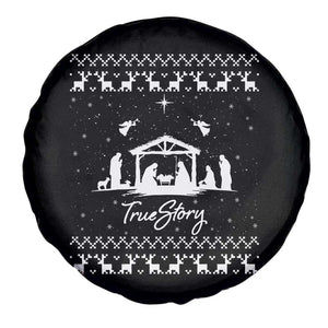 Nativity Scene Christmas Spare Tire Cover Christian True Story Jesus Birth Ugly Xmas TS10 Print Your Wear