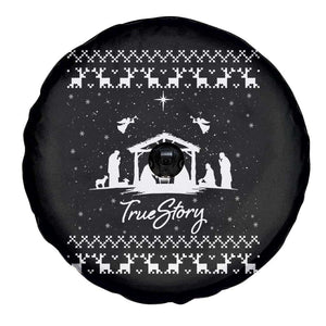Nativity Scene Christmas Spare Tire Cover Christian True Story Jesus Birth Ugly Xmas TS10 Print Your Wear