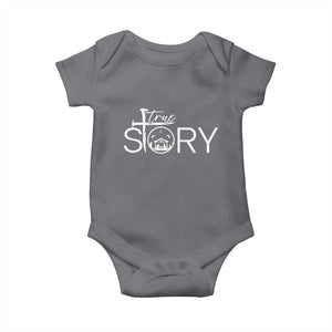 Christian True Story Baby Onesie Nativity Scene Christmas Faith Cross Jesus Birth TS10 Charcoal Print Your Wear