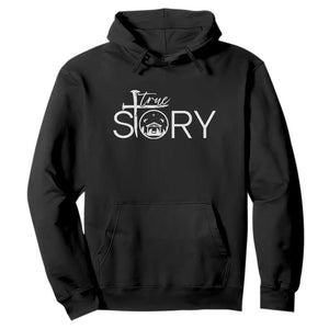 Christian True Story Hoodie Nativity Scene Christmas Faith Cross Jesus Birth TS10 Black Print Your Wear