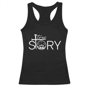 Christian True Story Racerback Tank Top Nativity Scene Christmas Faith Cross Jesus Birth TS10 Black Print Your Wear