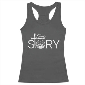 Christian True Story Racerback Tank Top Nativity Scene Christmas Faith Cross Jesus Birth TS10 Dark Heather Print Your Wear
