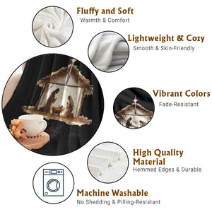 Nativity Scene Throw Blanket Christian Christmas Jesus Best Gift Ever TS10 Print Your Wear