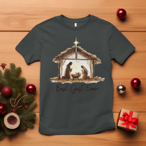 Nativity Scene T Shirt Christian Christmas Jesus Best Gift Ever TS10 Dark Heather Print Your Wear