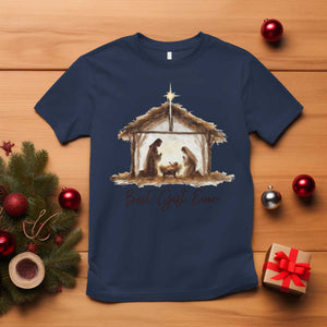 Nativity Scene T Shirt Christian Christmas Jesus Best Gift Ever TS10 Navy Print Your Wear