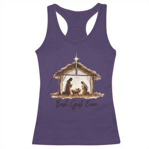 Nativity Scene Racerback Tank Top Christian Christmas Jesus Best Gift Ever TS10 Purple Print Your Wear