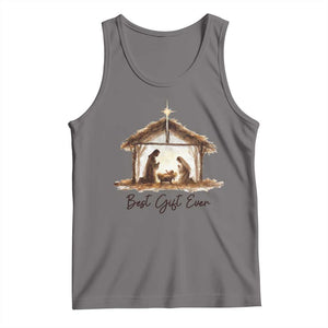 Nativity Scene Tank Top Christian Christmas Jesus Best Gift Ever TS10 Deep Heather Print Your Wear