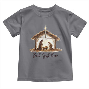 Nativity Scene Toddler T Shirt Christian Christmas Jesus Best Gift Ever TS10 Charcoal Print Your Wear
