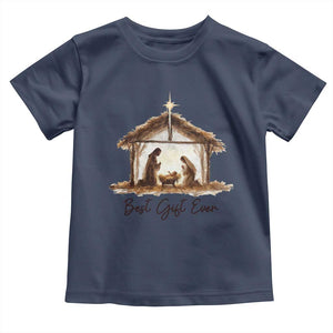 Nativity Scene Toddler T Shirt Christian Christmas Jesus Best Gift Ever TS10 Navy Print Your Wear