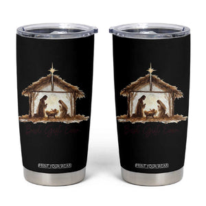 Nativity Scene Tumbler Cup Christian Christmas Jesus Best Gift Ever TS10 Black Print Your Wear