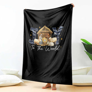 Nativity Scene Throw Blanket Christian Christmas Jesus Joy To The World TS10 Print Your Wear