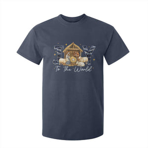 Nativity Scene T Shirt For Kid Christian Christmas Jesus Joy To The World TS10 Navy Print Your Wear