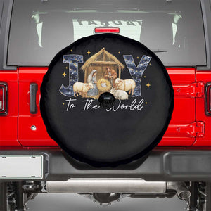 Nativity Scene Spare Tire Cover Christian Christmas Jesus Joy To The World TS10 Black Print Your Wear