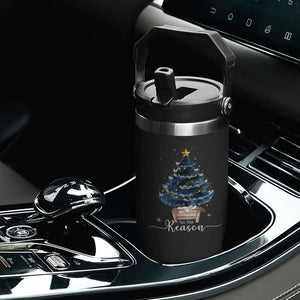 Nativity Scene Flip Straw Tumbler Jesus Reason Tis The Season Christian Christmas Tree TS10 Print Your Wear