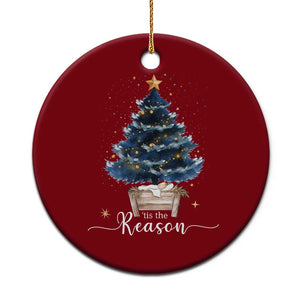 Nativity Scene Ceramic Ornament Jesus Reason Tis The Season Christian Christmas Tree TS10 1pc Red Print Your Wear