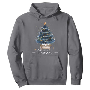 Nativity Scene Hoodie Jesus Reason Tis The Season Christian Christmas Tree TS10 Charcoal Print Your Wear