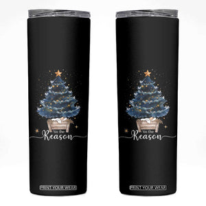 Nativity Scene Skinny Tumbler Jesus Reason Tis The Season Christian Christmas Tree TS10 Black Print Your Wear
