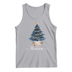 Nativity Scene Tank Top Jesus Reason Tis The Season Christian Christmas Tree TS10 Athletic Heather Print Your Wear