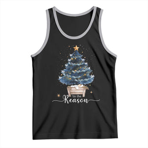 Nativity Scene Tank Top Jesus Reason Tis The Season Christian Christmas Tree TS10 Black Athletic Heather Print Your Wear