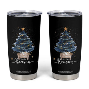Nativity Scene Tumbler Cup Jesus Reason Tis The Season Christian Christmas Tree TS10 Black Print Your Wear