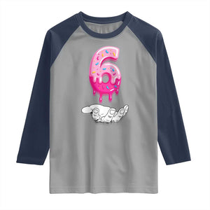 Funny 67 Six Seven Meme Couple Matching Raglan Shirt Number 6 Baseball Ice Cream Drip TS10 Sport Gray Navy Print Your Wear