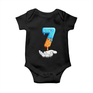 Funny 67 Six Seven Meme Couple Matching Baby Onesie Number 7 Baseball Ice Cream Drip TS10 Black Print Your Wear