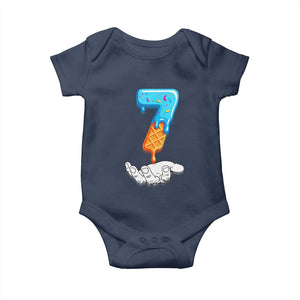 Funny 67 Six Seven Meme Couple Matching Baby Onesie Number 7 Baseball Ice Cream Drip TS10 Navy Print Your Wear
