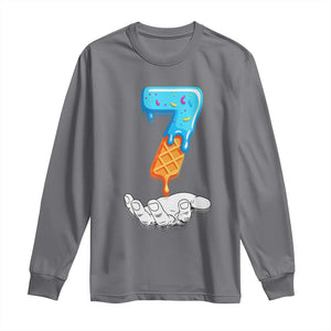 Funny 67 Six Seven Meme Couple Matching Long Sleeve Shirt Number 7 Baseball Ice Cream Drip TS10 Charcoal Print Your Wear
