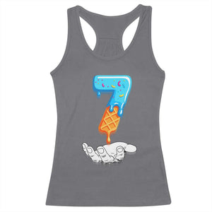 Funny 67 Six Seven Meme Couple Matching Racerback Tank Top Number 7 Baseball Ice Cream Drip TS10 Charcoal Print Your Wear