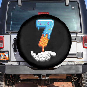 Funny 67 Six Seven Meme Couple Matching Spare Tire Cover Number 7 Baseball Ice Cream Drip TS10 No hole Black Print Your Wear