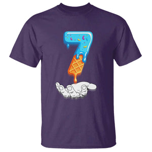 Funny 67 Six Seven Meme Couple Matching T Shirt Number 7 Baseball Ice Cream Drip TS10 Purple Print Your Wear