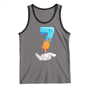 Funny 67 Six Seven Meme Couple Matching Tank Top Number 7 Baseball Ice Cream Drip TS10 Deep Heather Black Print Your Wear