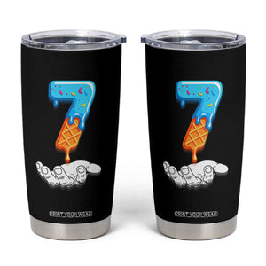 Funny 67 Six Seven Meme Couple Matching Tumbler Cup Number 7 Baseball Ice Cream Drip TS10 Black Print Your Wear