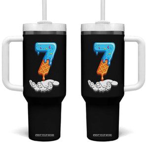 Funny 67 Six Seven Meme Couple Matching Tumbler With Handle Number 7 Baseball Ice Cream Drip TS10 One Size: 40 oz Black Print Your Wear