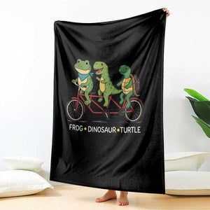Subtle FDT Throw Blanket Frog Dinosaur Turtle Political Satire TS10 Print Your Wear